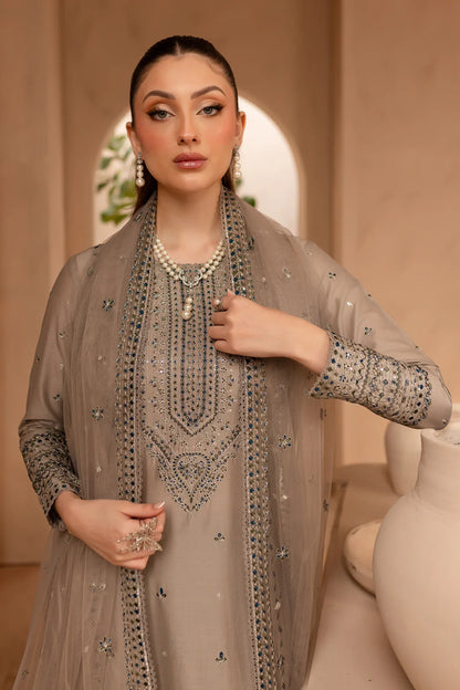 BATIK-3PC LAWN EMBROIDERED SHIRT WITH  ORGANZA EMBROIDERED DUPATTA AND EMBROIDERED  TROUSER-BIC-3692
