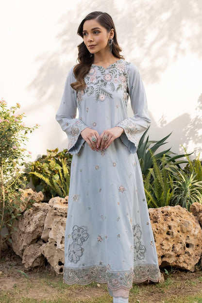 IZNIK-3PC LAWN EMBROIDERED SHIRT WITH CHIFFON EMBROIDERED DUPATTA & LAWN TROUSER-3608