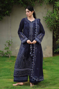ASIM JOFA-3PC DHANAK EMBROIDERED SHIRT WITH DHANAK EMBROIDERED SHAWL AND EMB TROUSER-BIC-5183