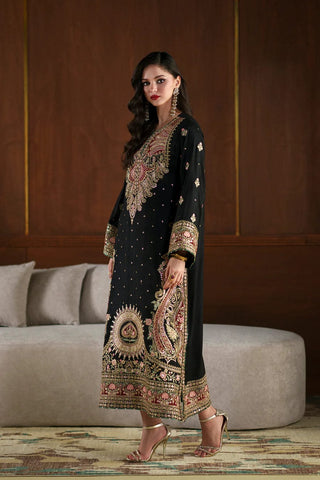 ETHNIC-SHEMOZ SILK 2PC -SHEMOZ SILK SHIRT EMBROIDRED AND SHEMOZ SILK TROUSER-15129
