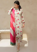BAROUQE-3PC KARANDI PRINTED SHIRT WITH KARANDI PRINTED DUPATTA AND TROUSER-BIC-2575