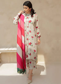 BAROUQE-3PC KARANDI PRINTED SHIRT WITH KARANDI PRINTED DUPATTA AND TROUSER-BIC-2575