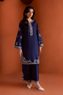 BATIK-2PIECE DHANAK EMBROIDERED SHIRT WITH DHANAK EMB SLEEVES-BIC-15013