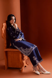 BATIK-2PIECE DHANAK EMBROIDERED SHIRT WITH DHANAK EMB SLEEVES-BIC-15013