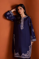 BATIK-2PIECE DHANAK EMBROIDERED SHIRT WITH DHANAK EMB SLEEVES-BIC-15013