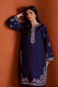 BATIK-2PIECE DHANAK EMBROIDERED SHIRT WITH DHANAK EMB SLEEVES-BIC-15013