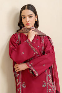 SAPPHIRE-3PC LAWN EMBROIDERED SHIRT WITH CHIFFON PRINTED DUPATTA AND TROUSER-BIC-4627