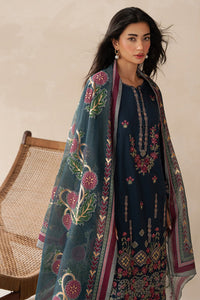SAPPHIRE-3PC DHANAK EMBROIDERED SHIRT WITH COURTRAI WOOL PRINTED SHAWL AND TROUSER -BIC-4310