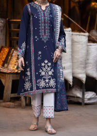 BATIK-3PC LAWN EMBROIDERED SHIRT WITH CHIFFOON PRINT DUPATTA AND EMB TROUSER-BIC-4603