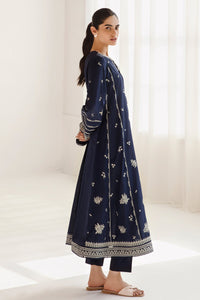 JAZMIN-3PC DHANAK SEQUENCE EMBROIDERED SHIRT WITH COUTRAI PRINTED SHAWL & DHANAK TOUSER-BIC-4182