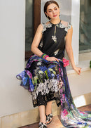 ASIFA NABEEL-3PC LAWN PRINT EMBROIDERED SHIRT WITH CHIFFON PRINT DUPATTA AND PRINT TROUSER-BIC-2515
