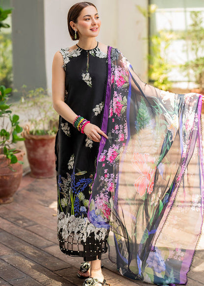 ASIFA NABEEL-3PC LAWN PRINT EMBROIDERED SHIRT WITH CHIFFON PRINT DUPATTA AND PRINT TROUSER-BIC-2515