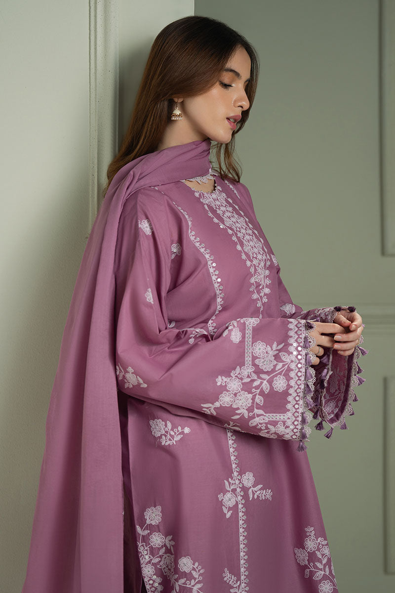 CROSS STITCH-3PC LAWN EMBROIDERED SHIRT WITH CHIFOON MBROIDRERD DUPATTA & TROUSER-BIC-4501