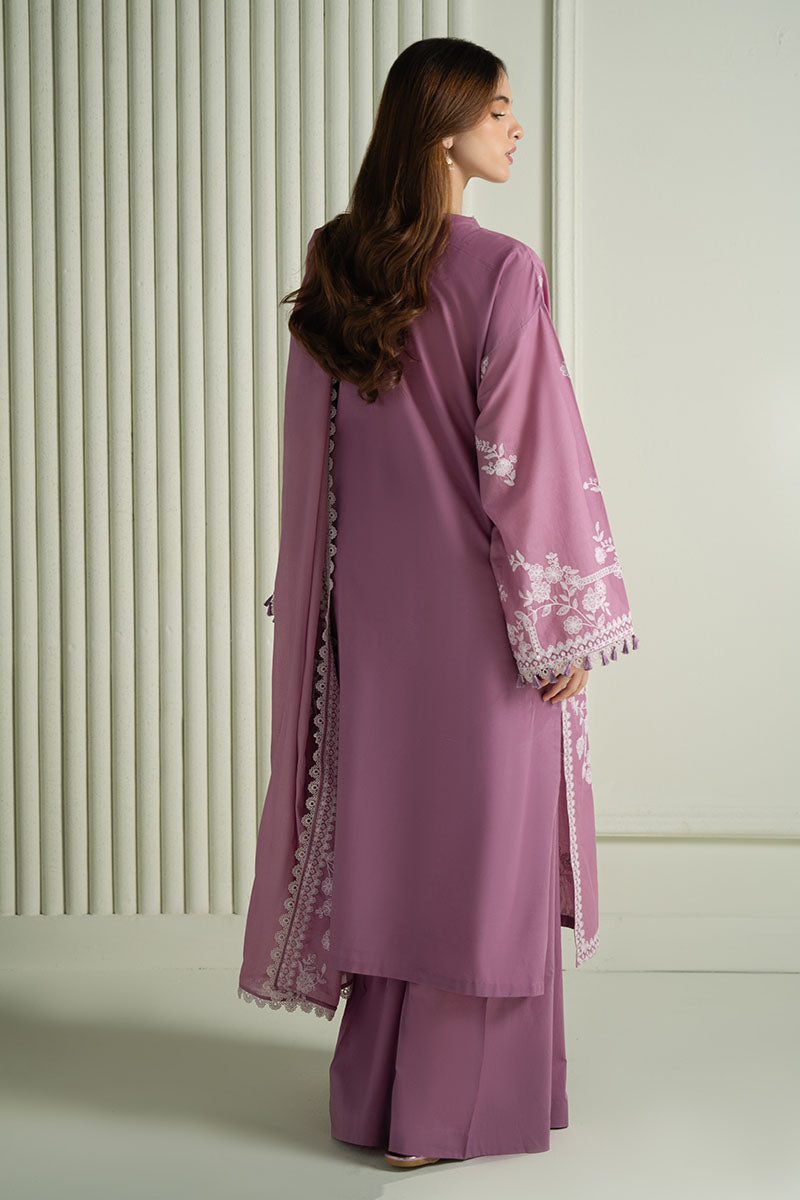 CROSS STITCH-3PC LAWN EMBROIDERED SHIRT WITH CHIFOON MBROIDRERD DUPATTA & TROUSER-BIC-4501