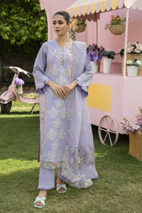 MIRAKHI-3PC LAWN EMBROIDERED SHIRT WITH KHAADI NET EMB DUPATTA & TROUSER-BIC-3805