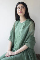 DYOT - 3PC LAWN EMBROIDERED SHIRT WITH ORGANZA EMBROIDERED DUPPATTA & TROUSER-BIC-3615