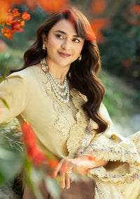 RANG RASIYA-3PC LAWN EMBROIDERED SHIRT WITH KHADDI NET EMBROIDERED DUPATTA AND TROUSER-BIC-4801