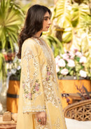 ELAF-3PC LAWN CHIKANKARI EMBROIDERED SHIRT WITH KHADDI NET EMBROIDERED DUPATTA AND TROUSER-BIC-4729