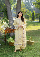RANG RASIYA-3PC LAWN EMBROIDERED SHIRT WITH KHADDI NET EMBROIDERED DUPATTA AND TROUSER-BIC-4801