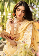 ELAF-3PC LAWN CHIKANKARI EMBROIDERED SHIRT WITH KHADDI NET EMBROIDERED DUPATTA AND TROUSER-BIC-4729
