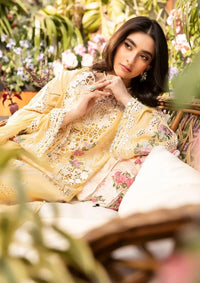ELAF-3PC LAWN CHIKANKARI EMBROIDERED SHIRT WITH KHADDI NET EMBROIDERED DUPATTA AND TROUSER-BIC-4729