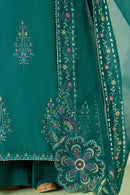 ETHNC-3PC LAWN SEQUIN EMBROIDERED SHIRT WITH ORGANZA EMBROIDERED DUPATTA AND TROUSER-BIC-4635