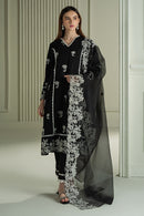 CROSS STITCH-3PC LAWN EMBROIDERED SHIRT WITH ORGANZA EMBROIDRERD DUPATTA & TROUSER-BIC-3666