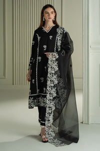 CROSS STITCH-3PC LAWN EMBROIDERED SHIRT WITH ORGANZA EMBROIDRERD DUPATTA & TROUSER-BIC-3666