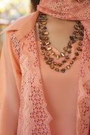 MIRAKHI-3PC LAWN LASERCUT EMBROIDERED SHIRT WITH MOARK PRINT DUPATTA-BIC-VOL-2