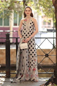 MARIA.B-3PC LAWN PRINTED EMB SHIRT WITH SILK PRINTED DUPATTA AND PRINTED TROUSER-BIC-077