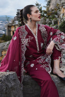IMAGE-3PC LAWN EMBROIDERED SHIRT WITH CHIFFON EMBROIDERED DUAPATTA AND TROUSER-BIC-3715