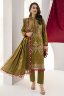 BRANDSINN-3PC LAWN EMBROIDERED SHIRT WITH LAWN EMBROIDERED READY TO WEAR DUPATTA-BIC-G01