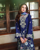 MUSHQ-3PC LAWN EMBROIDERED SHIRT WITH CHIFFON PRINTED DUPATTA AND TROUSER-BIC-4926