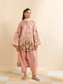 SAPPHIRE-3PC DHANAK EMBROIDERED SHIRT WITH DHANAK EMBROIDERED SHAWL AND TROUSER-BIC-5298