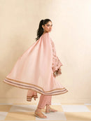 SAPPHIRE-3PC DHANAK EMBROIDERED SHIRT WITH DHANAK EMBROIDERED SHAWL AND TROUSER-BIC-5298