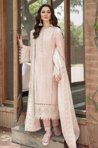 JAZMIN-3PC LAWN CHIKANKARI EMBROIDERED SHIRT WITH KHADDI NET EMB DUPATTA AND TROUSER -BIC-4552