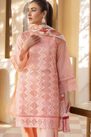 MIRAKHI-3PC LAWN LASERCUT EMBROIDERED SHIRT WITH MOARK PRINT DUPATTA-BIC-VOL-3