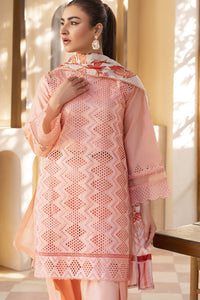 MIRAKHI-3PC LAWN LASERCUT EMBROIDERED SHIRT WITH MOARK PRINT DUPATTA-BIC-VOL-3