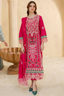 JAZMIN-3PC LAWN LASER EMBROIDERED SHIRT WITH LAWN LASER  EMBROIDERED READY TO WEAR DUPATTA-BIC-3649