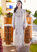 QALAMQAR-3PC LAWN EMBROIDERED SHIRT WITH CHIFFOON PRINT DUPATTA AND EMB TROUSER-BIC-4652