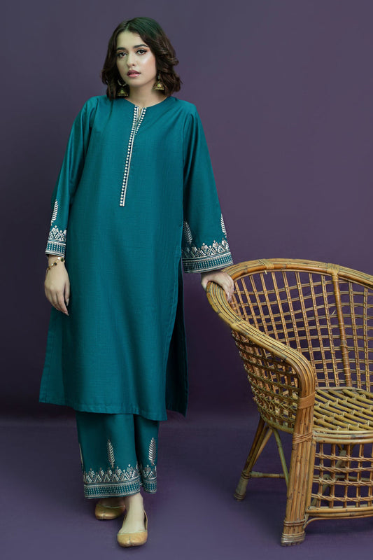 URGE-2PC DHANAK EMBROIDERED SHIRT AND EMBROIDRED TROUSER-BIC-113