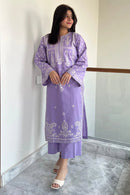 URGE-2PC DHANAK EMBROIDERED SHIRT AND EMBROIDRED TROUSER-BIC-120