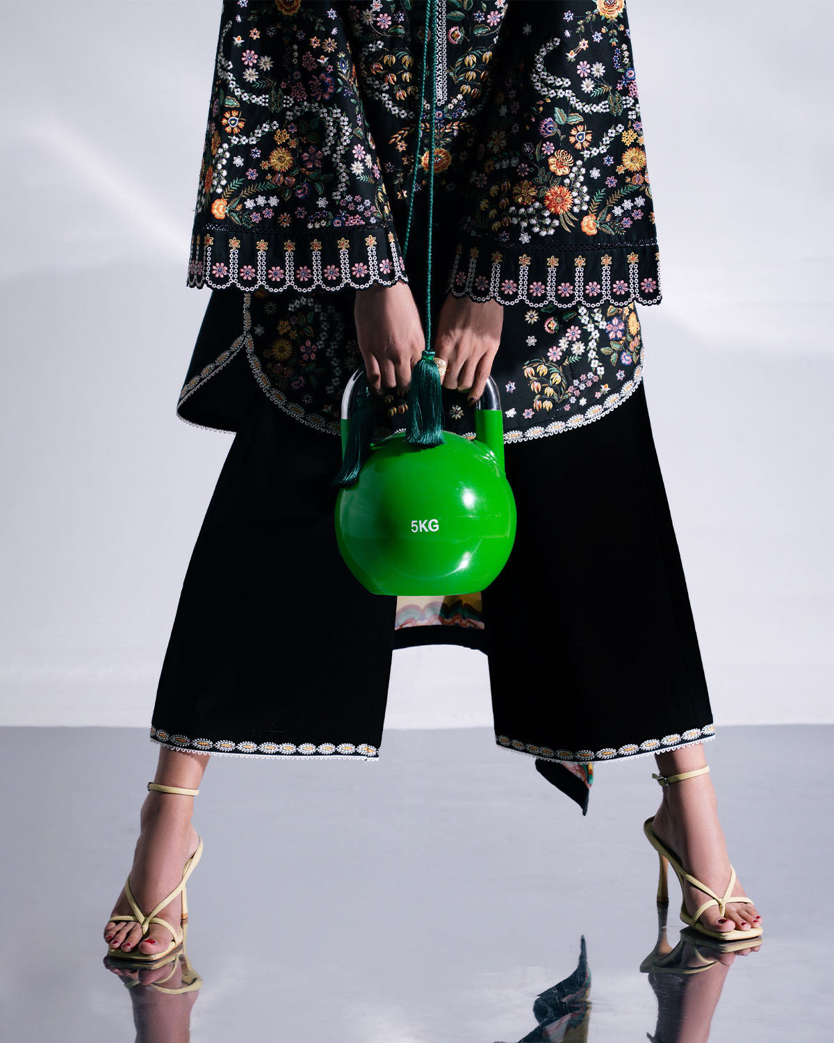 HUSSAIN REHAR-3PC DHANAK EMBROIDERED SHIRT WITH COUTRAI PRINTED SHAWL AND TROUSER-BIC-5237