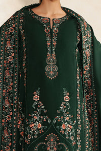 AFROZEH-3PC KARANDI EMBROIDERED SHIRT WITH KARANDI EMB SHAWL AND TROUSER-BIC-5195