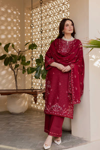 BATIK-3PC LAWN EMBROIDERED SHIRT WITH CHIFFON EMBROIDERED DUPATTA AND TROUSER-BIC-4824