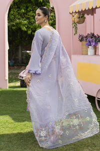 MIRAKHI-3PC LAWN EMBROIDERED SHIRT WITH KHAADI NET EMB DUPATTA & TROUSER-BIC-3805