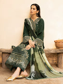 IZEL-3PC LAWN EMBROIDERED SHIRT WITH CHIFFOON PRINT DUPATTA AND EMB TROUSER-BIC-4628