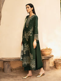 IZEL-3PC LAWN EMBROIDERED SHIRT WITH CHIFFOON PRINT DUPATTA AND EMB TROUSER-BIC-4628