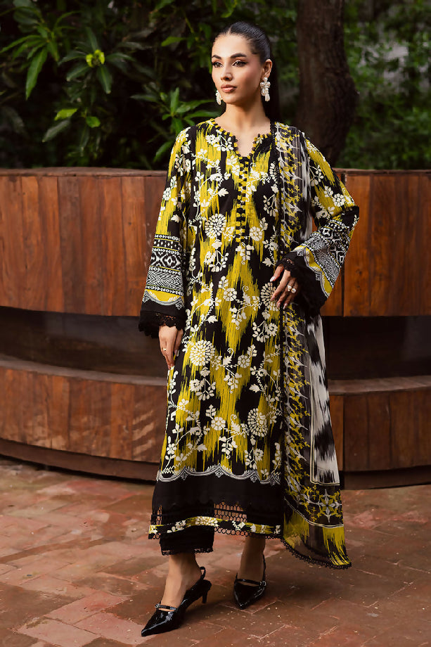 NUREH-3PC KHADDAR PRINTED SHIRT WITH KHADDAR PRINTED DUPATTA AND PRINTED TROUSER-BIC-2654